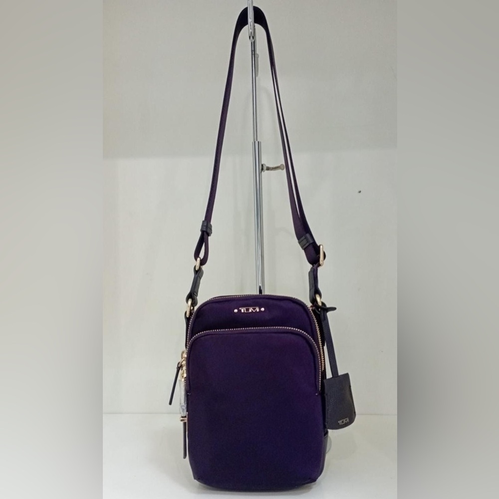 NWT TUMI Voyageur RAMA Crossbody Shoulder Purse Blackberry Purple - Picture 2 of 6